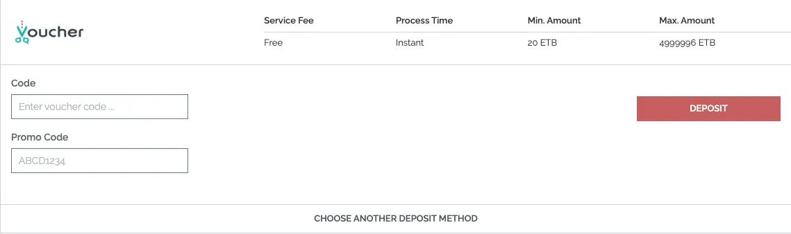 Konjo Bet deposit voucher code form